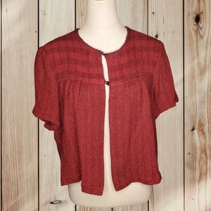 Creative Textiles Brick Red Handwoven Bolero Sweater